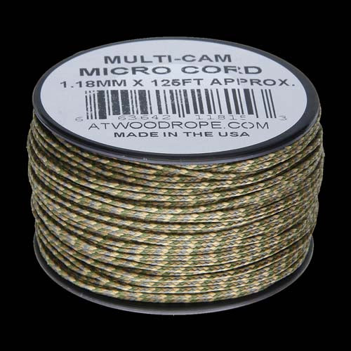 Atwood-Rope Micro Cord 1.12mm - Multi-Cam 125ft (Spool)   