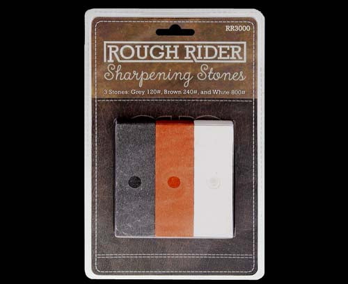 Rough Rider 3 piece Sharpening Stone Set)   