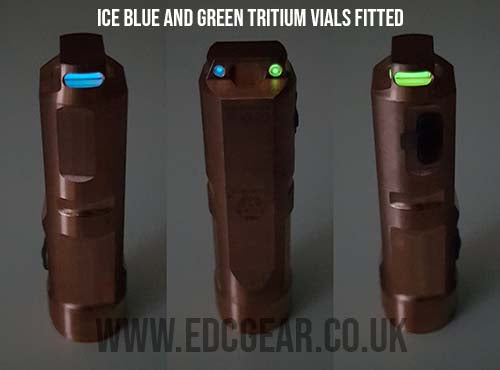 RovyVon Aurora A9 Pro G4 Copper Flashlight (Tritium) With 2 Tritium Vials Installed  