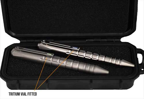 Tritium Rovyvon RovyVon Commander C10 Titanium Bolt Pen Natural PVD Tritium