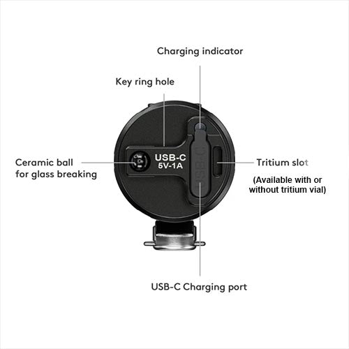 Tritium Rovyvon RovyVon S3 EDC Flashlight Tritium