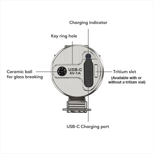 RovyVon S3 Ti EDC Flashlight (Tritium)   