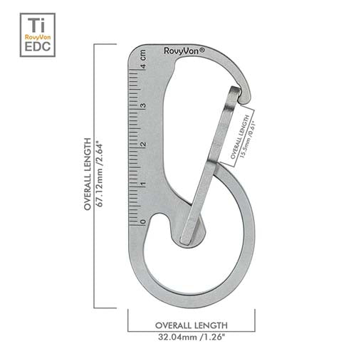 RovyVon U4 Titanium Carabiner   