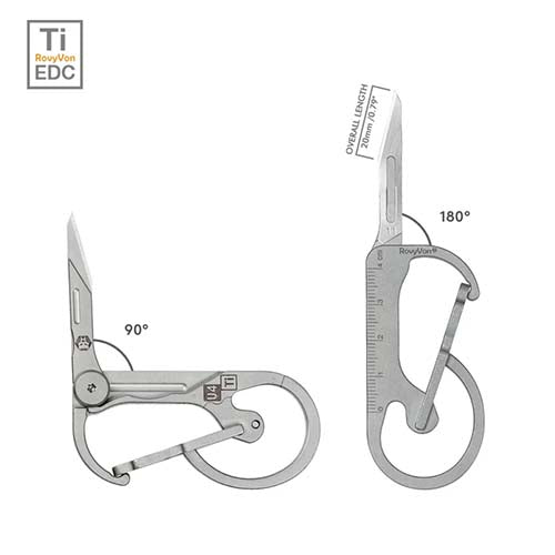 RovyVon U4 Titanium Carabiner   