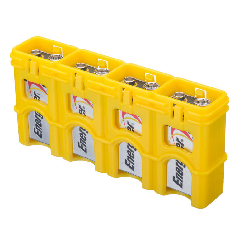 Powerpax Storacell Battery Caddy 4x 9V Yellow  