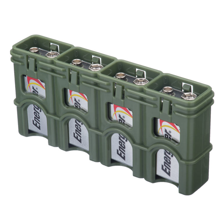 Powerpax Storacell Battery Caddy 4x 9V Military Green  