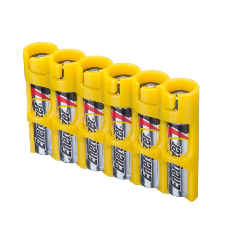 Powerpax Storacell Battery Caddy 6x AAA Yellow  