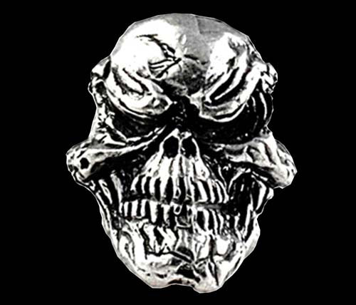Schmuckatelli Grins Skull Bead - Pewter   