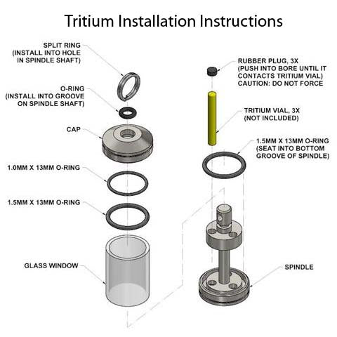 TEC Accessories TEC T323-3W Reactor Tritium Fob   