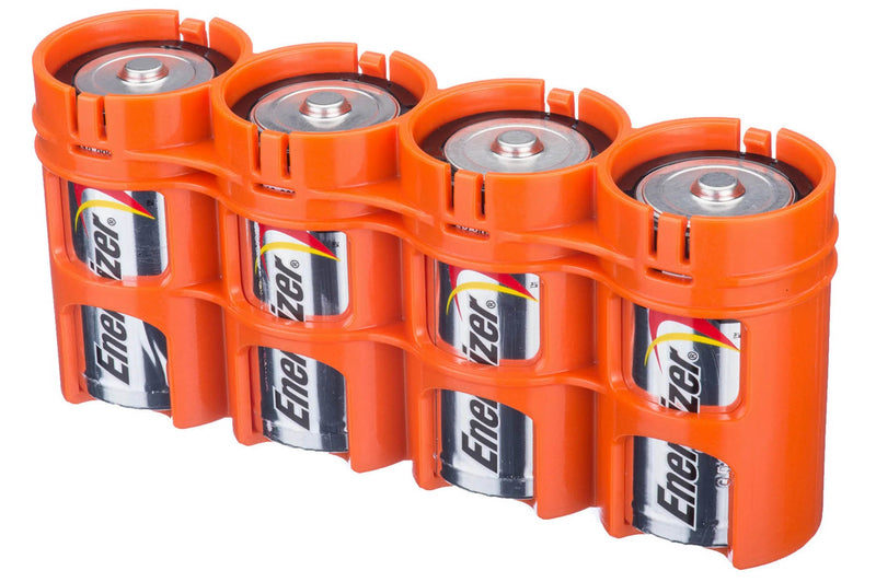 Powerpax Storacell Battery Caddy 4x D Orange  